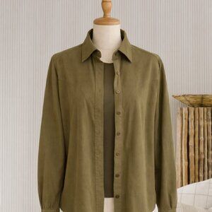 Lemon Grass Large Olive Green Soft Jacket